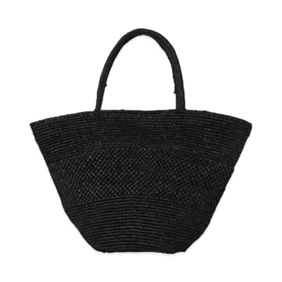 The Row Emilie Bag in Raffia "Black"