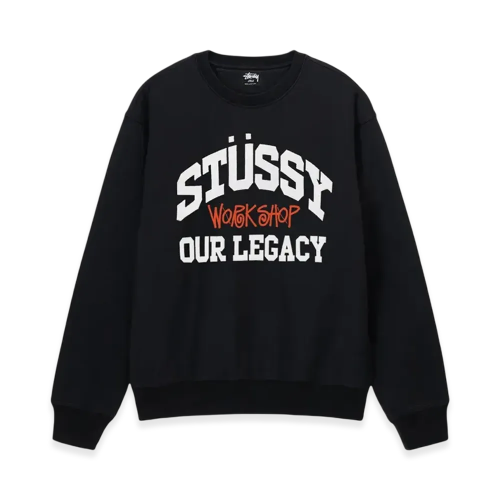 Stussy x Our Legacy Work Shop Collegiate Crew Pigment Dyed "Black"