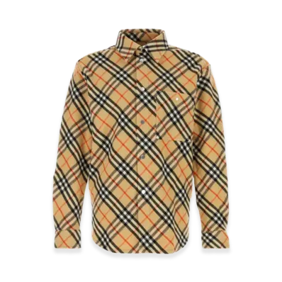 Burberry Embroidered Flannel Shirt "Checked"
