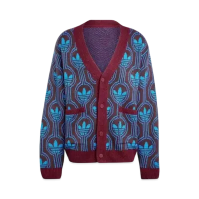 adidas Originals 70s Trefoil Cardigan "Shadow Red/Blue"