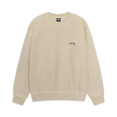Stussy Smooth Stock Pigment Dyed Crew "Khaki" (FA24)