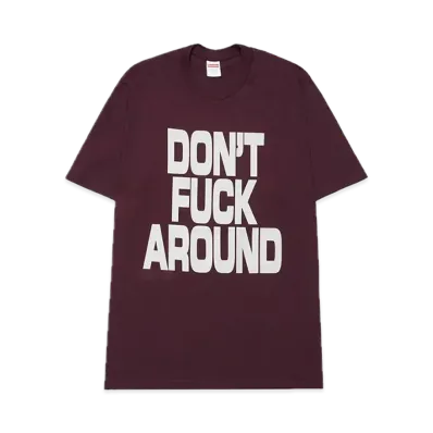 Supreme Don't Fuck Around Tee "Eggplant"