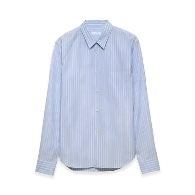 PRADA Striped Cotton Shirt "Light Blue"