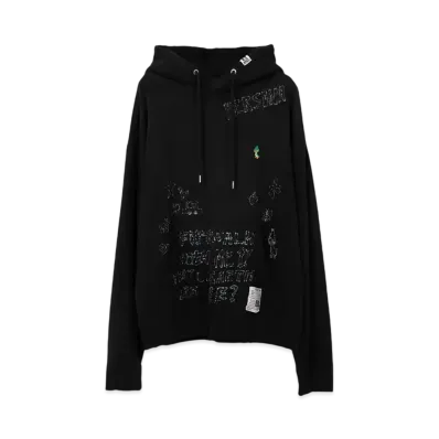 Maison MIHARA YASUHIRO Distressed Graffiti Print Hoodie "Black"
