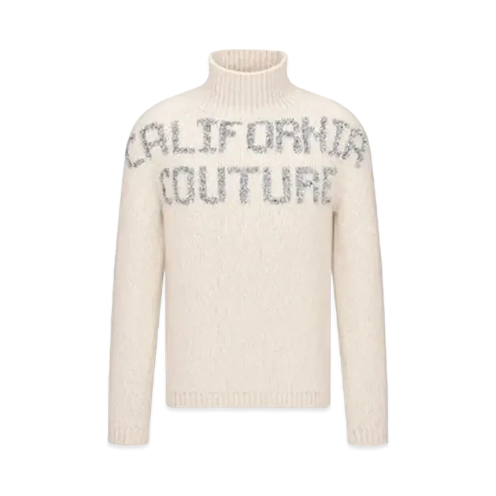 Dior By ERL Turtleneck Sweater Wool Cotton and Alpaca Jersey "Ivory"