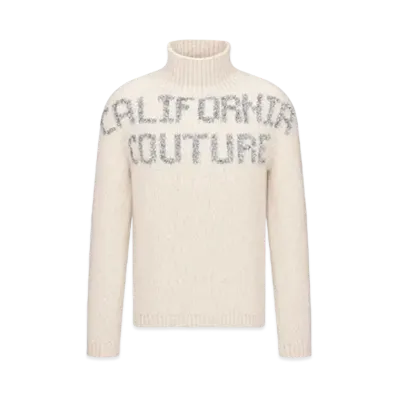Dior By ERL Turtleneck Sweater Wool Cotton and Alpaca Jersey "Ivory"