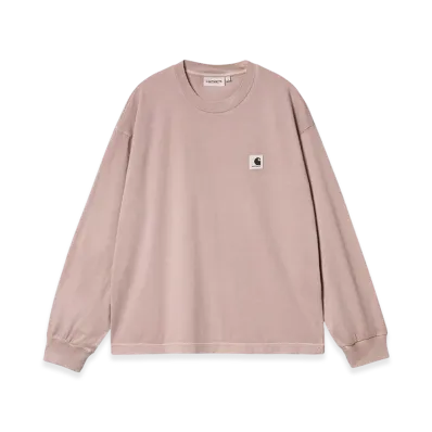 Carhartt WIP Women's Nelson Long Sleeve T-Shirt "Glassy Pink"
