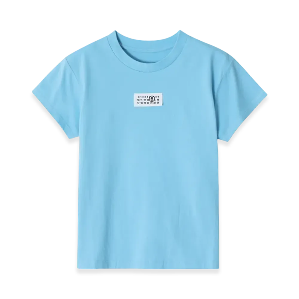 MM6 Maison Margiela Women's Numbers Logo Patch T-Shirt "Blue"