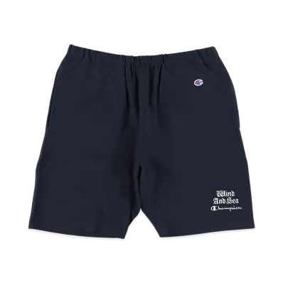 WIND AND SEA x Champion Reverse Weave Short "Navy"