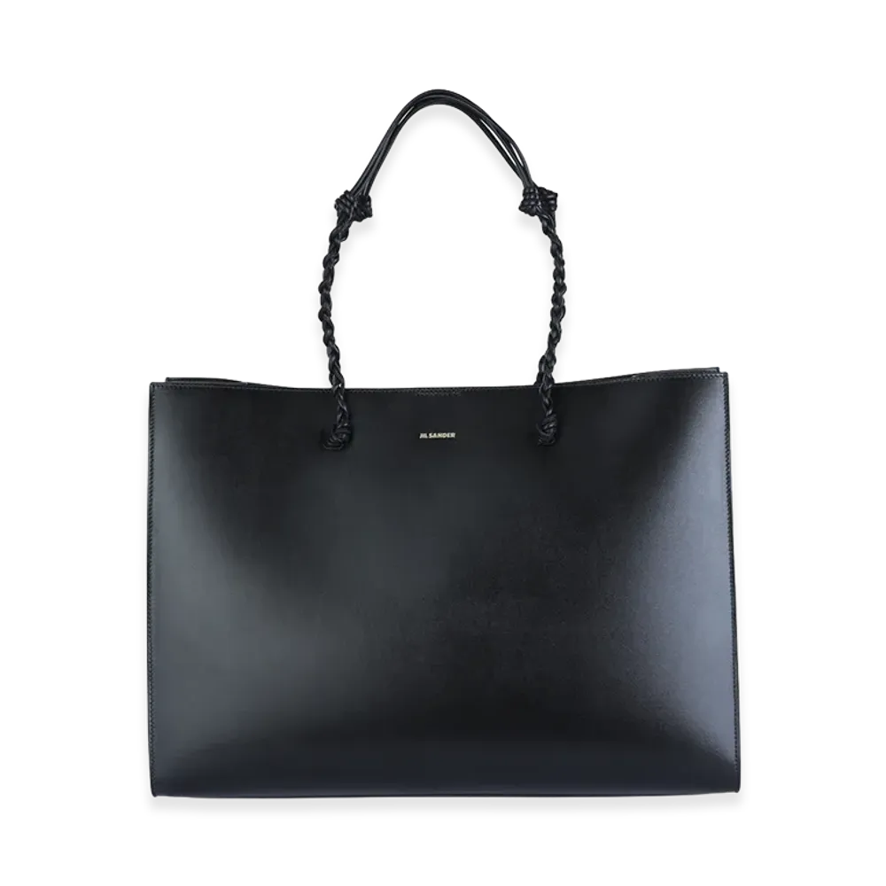 Jil Sander Women's Leather Tangle Shopping Bag "Black"