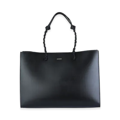Jil Sander Women's Leather Tangle Shopping Bag "Black"