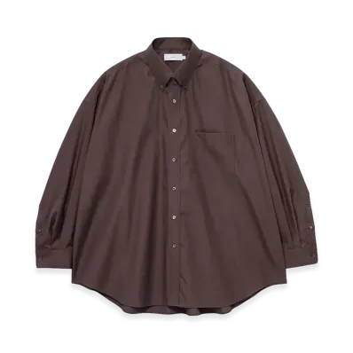 Graphpaper Easy Care Poplin L/S Oversized B.D Shirt "Brown"