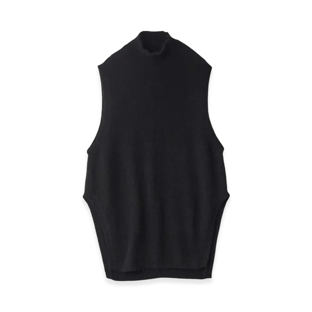 ssstein Cashmere/Sable Tweed Knit Pullover Vest "Black"
