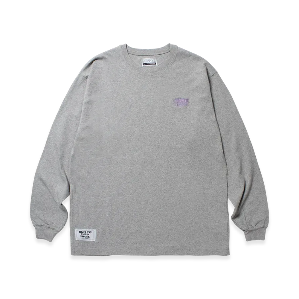 APHRODITEGANG Mini Classic Logo Embroidery L/S Tee "Gray/Purple"