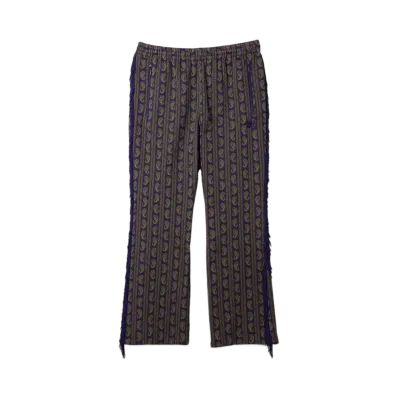 Needles for NEPENTHES Fringe Boot-Cut Track Pant - Poly Jq. "Purple"