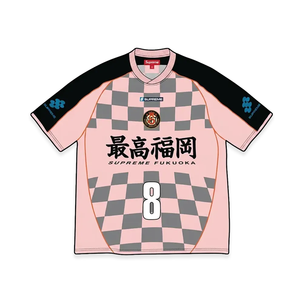 Supreme Checkerboard Soccer Jersey "Pink"