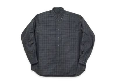 DAIWA PIER39 Women's Tech Button Down Shirt L/S Plaids "Charcoal"