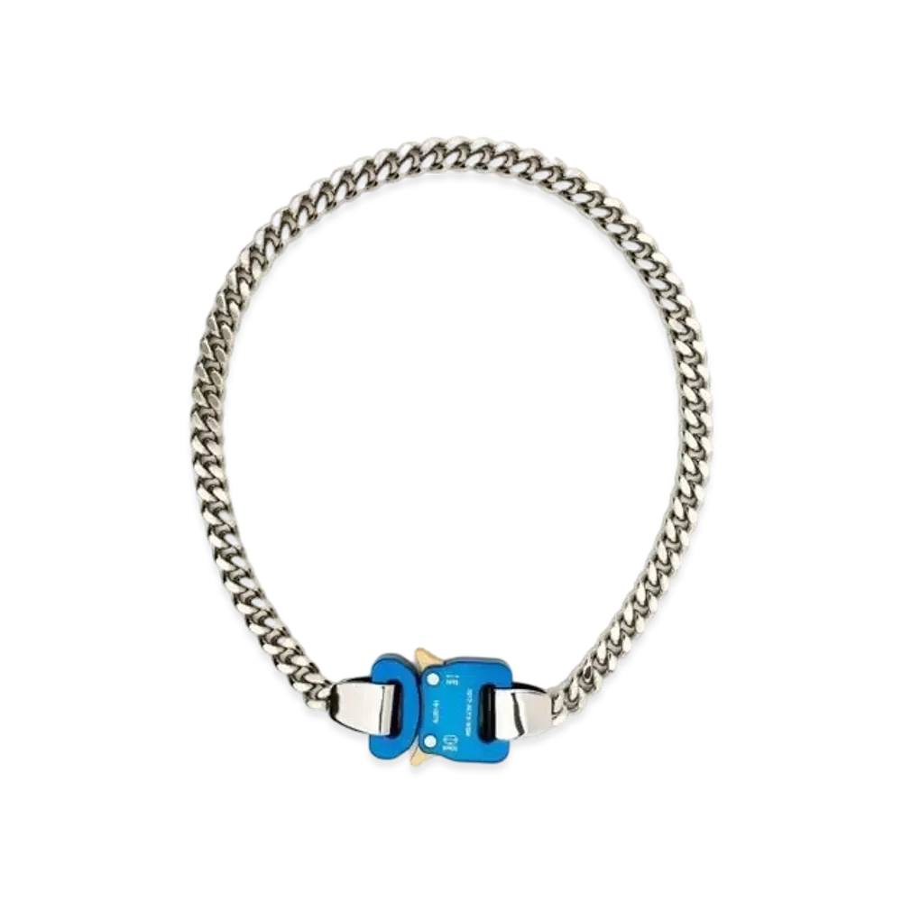 1017 ALYX 9SM Two-Tone Chain Necklace "Blue/Silver "