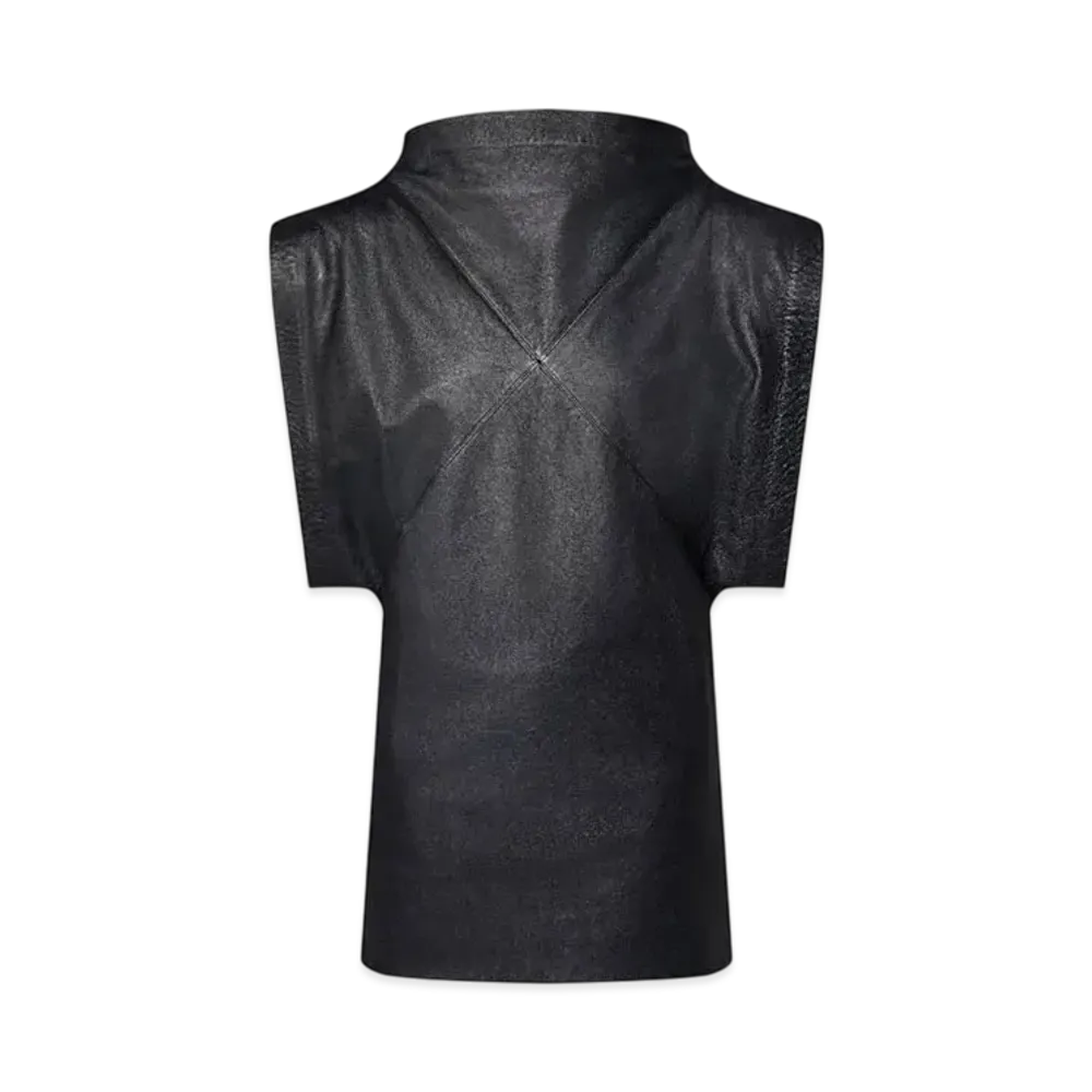 Louis Vuitton Portrait Collar Leather Dress "Noir"