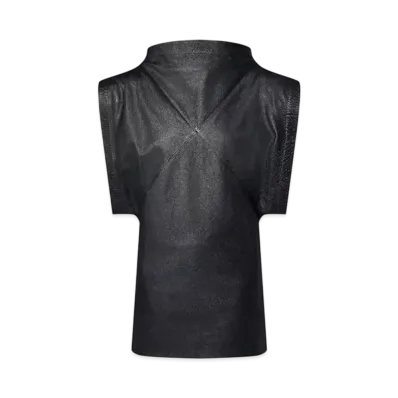 Louis Vuitton Portrait Collar Leather Dress "Noir"