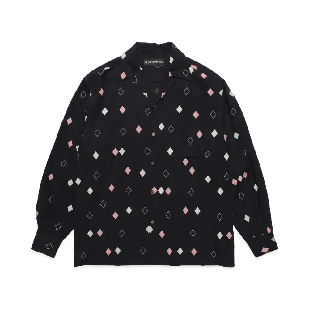 WACKO MARIA Diamond Hawaiian Shirt "Black"