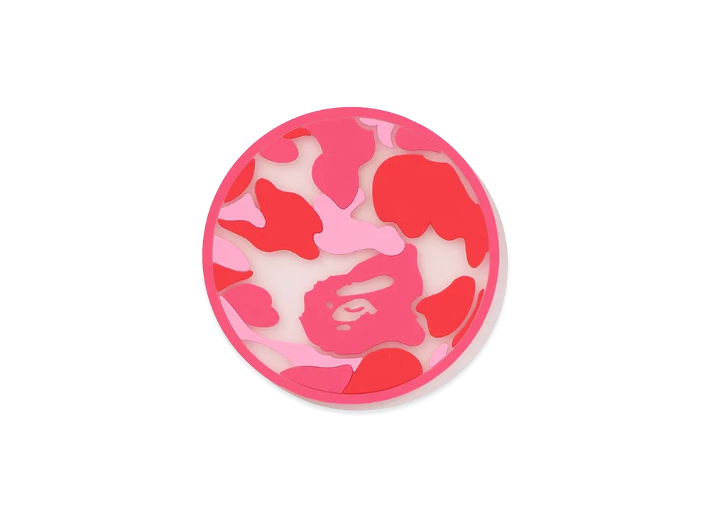 A BATHING APE ABC Camo Translucent Coaster "Pink"