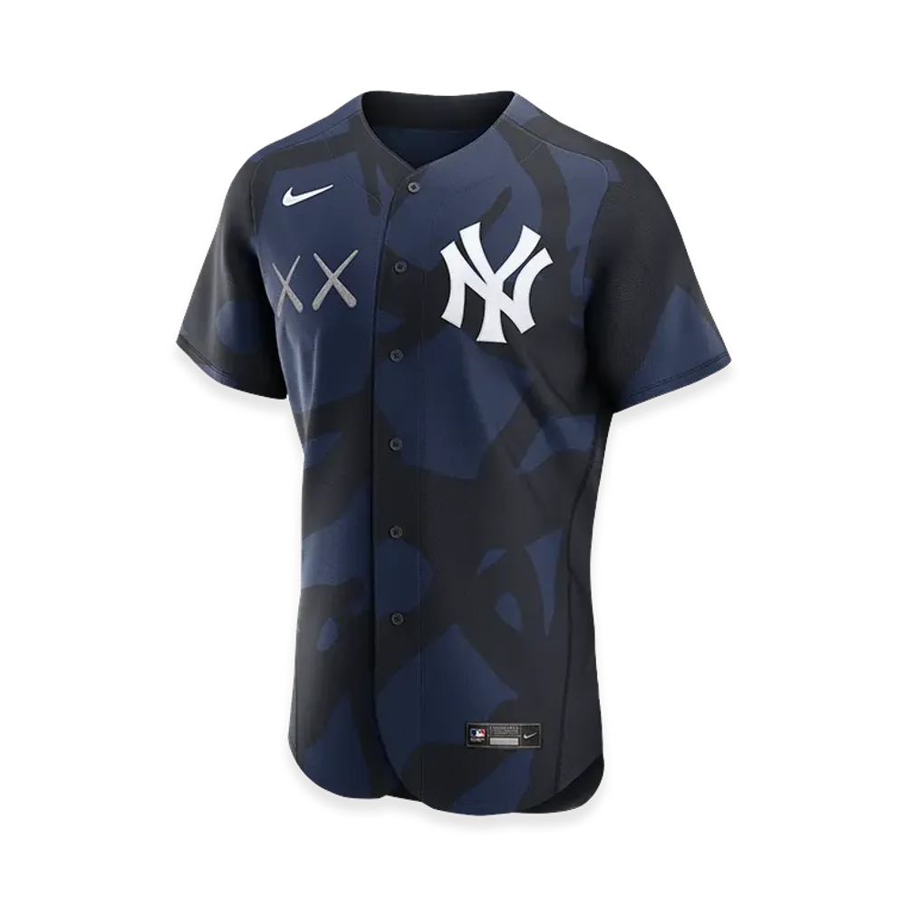 MLB x KAWS x Nike Authentic Jersey New York Yankees "Black/Navy"