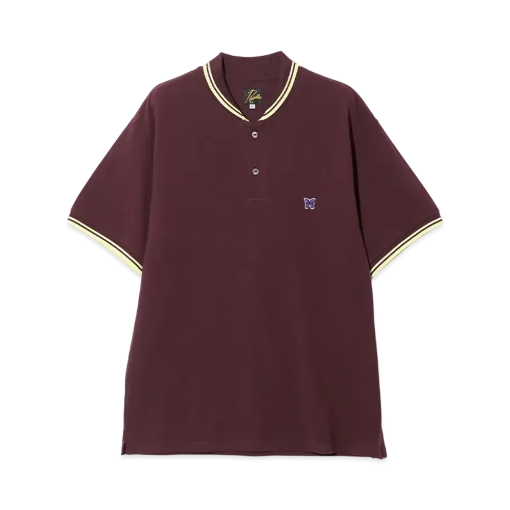 NEEDLES Shawl Collar S/S Polo - Cotton Pique "Purple"