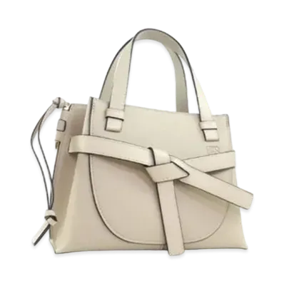 LOEWE Mini Gate Top Handle Bag In Soft Grained Calfskin "Light Oat"