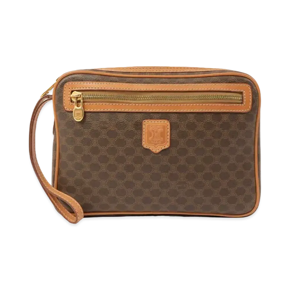 CELINE Macadam Clutch Bag "Brown"