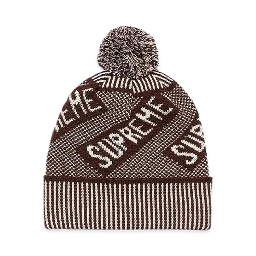 Supreme Banner Beanie "Brown"