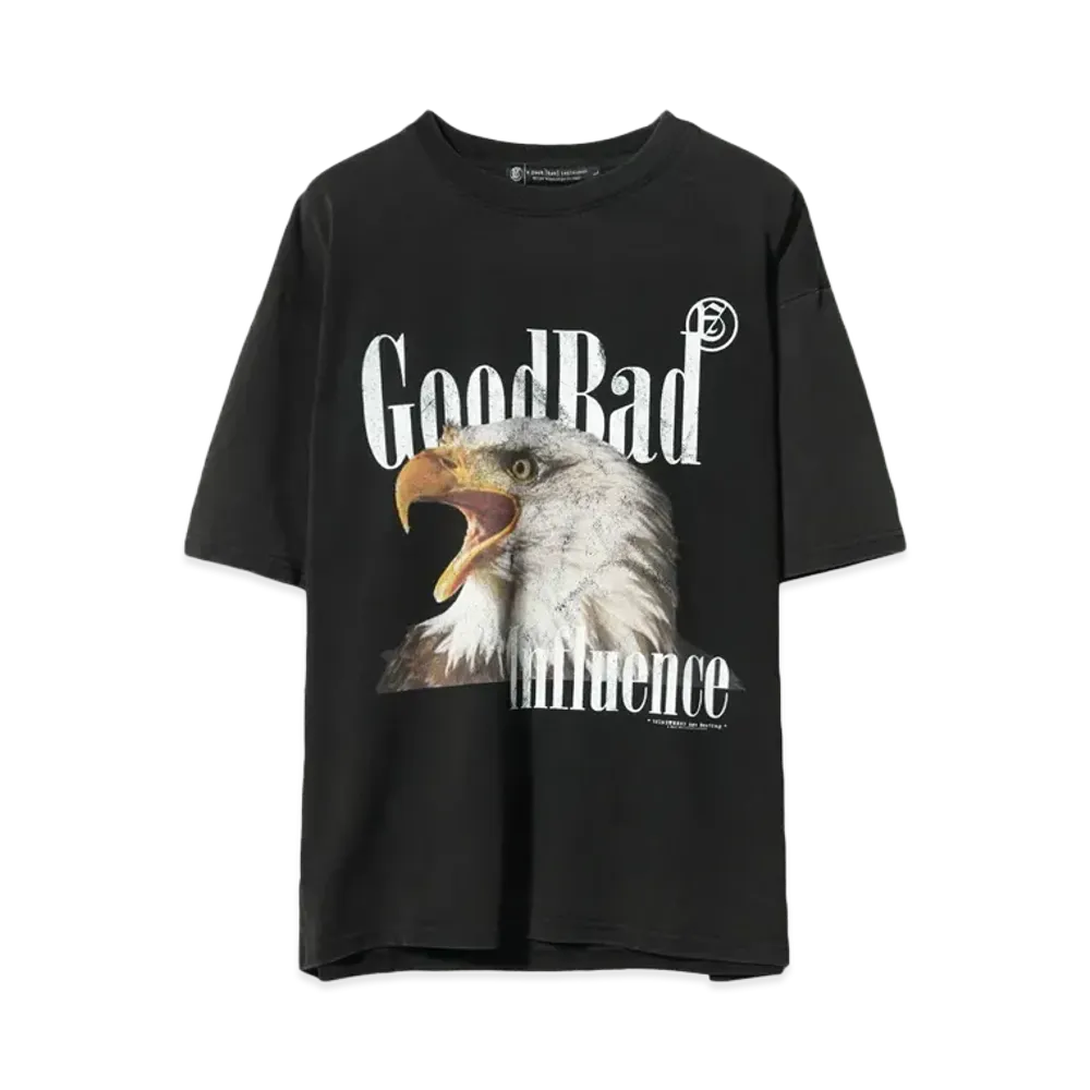 A GOOD BAD INFLUENCE EAGLE T-SHIRT "BLACK"
