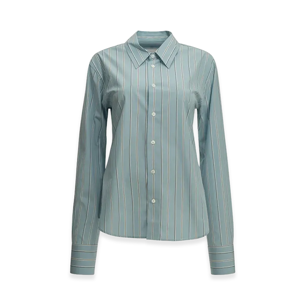 AMI PARIS Women's Casual Shirt With Logo "Light Blue"