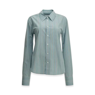 AMI PARIS Women's Casual Shirt With Logo "Light Blue"