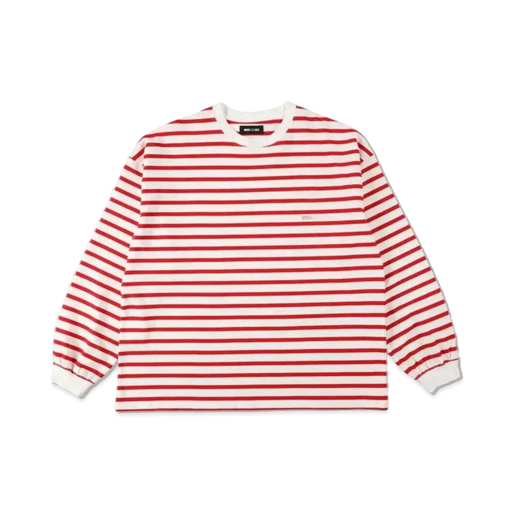WIND AND SEA HEAVY WEIGHT BORDER L/S TEE "White Red"