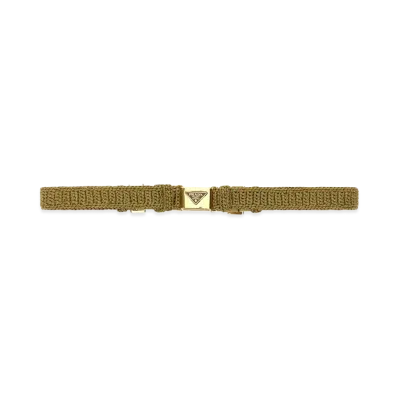 PRADA Women's Raffia Belt "Green"