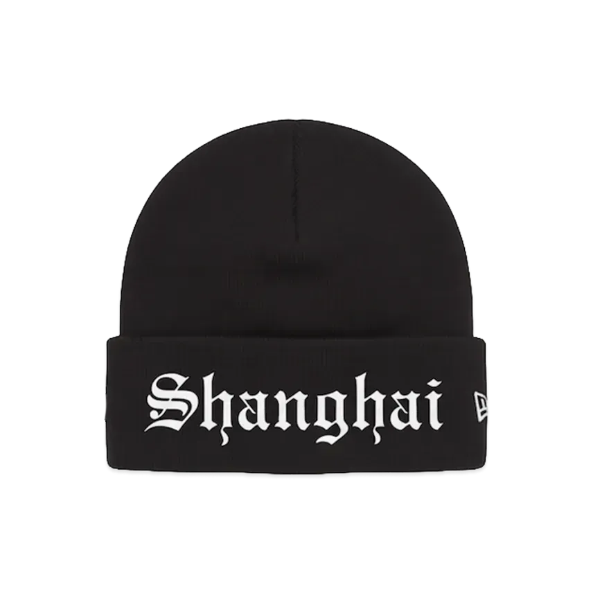 Supreme New Era Shop Beanie (Shanghai) "Black"