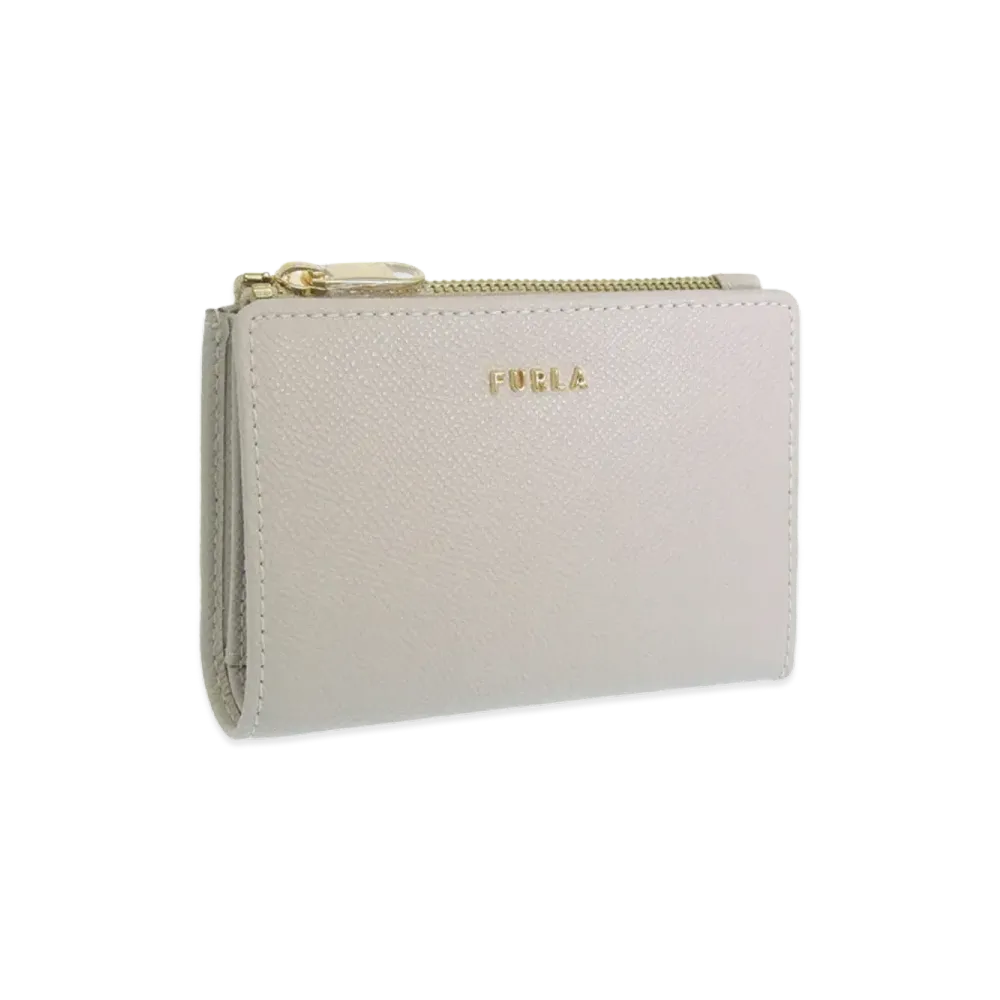 FURLA Bi-Fold S W/Zip "White"