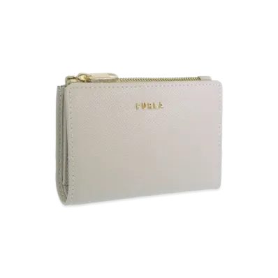 FURLA Bi-Fold S W/Zip "White"