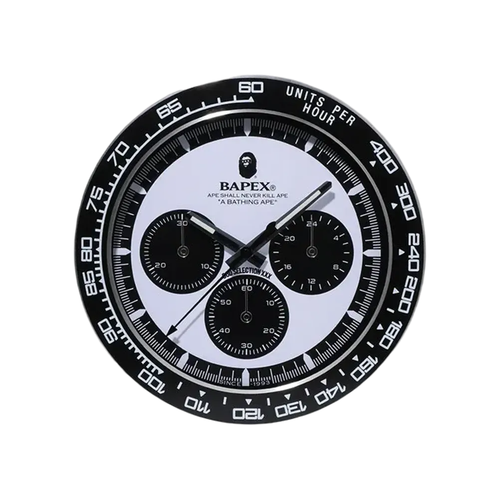 A BATHING APE x GOD SELECTION XXX Bapex Wall Clock "Black"
