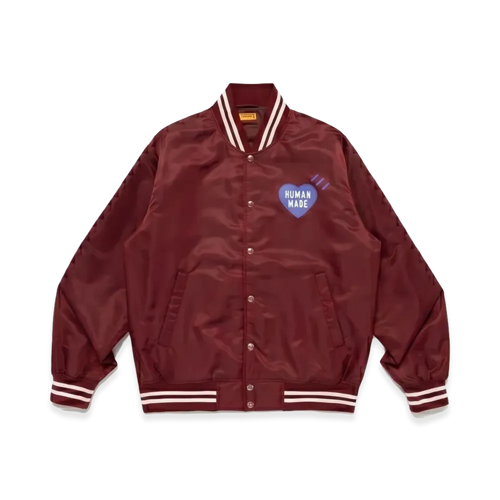 HUMAN MADE Nylon Stadium Jacket Jamsil "Burgundy"
