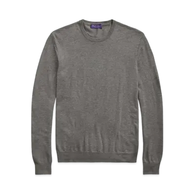 Ralph Lauren Purple Label Cashmere Crew Neck Sweater "Gray"