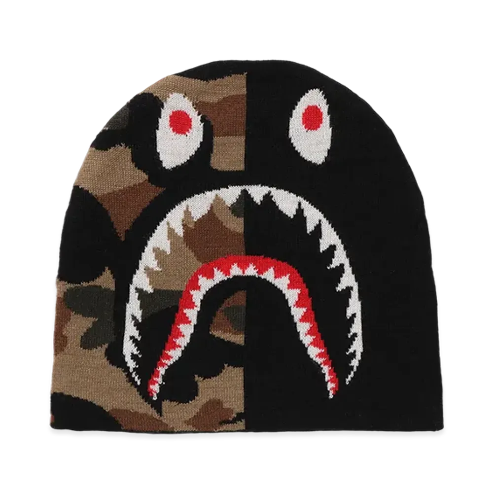 A BATHING APE Shark Knit Cap "Black"