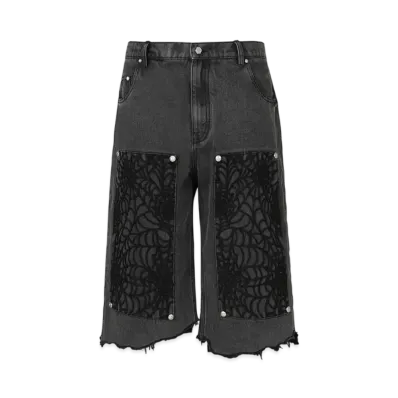 The Boy Has No Patience Embroidery Cobweb Jeans "Black"