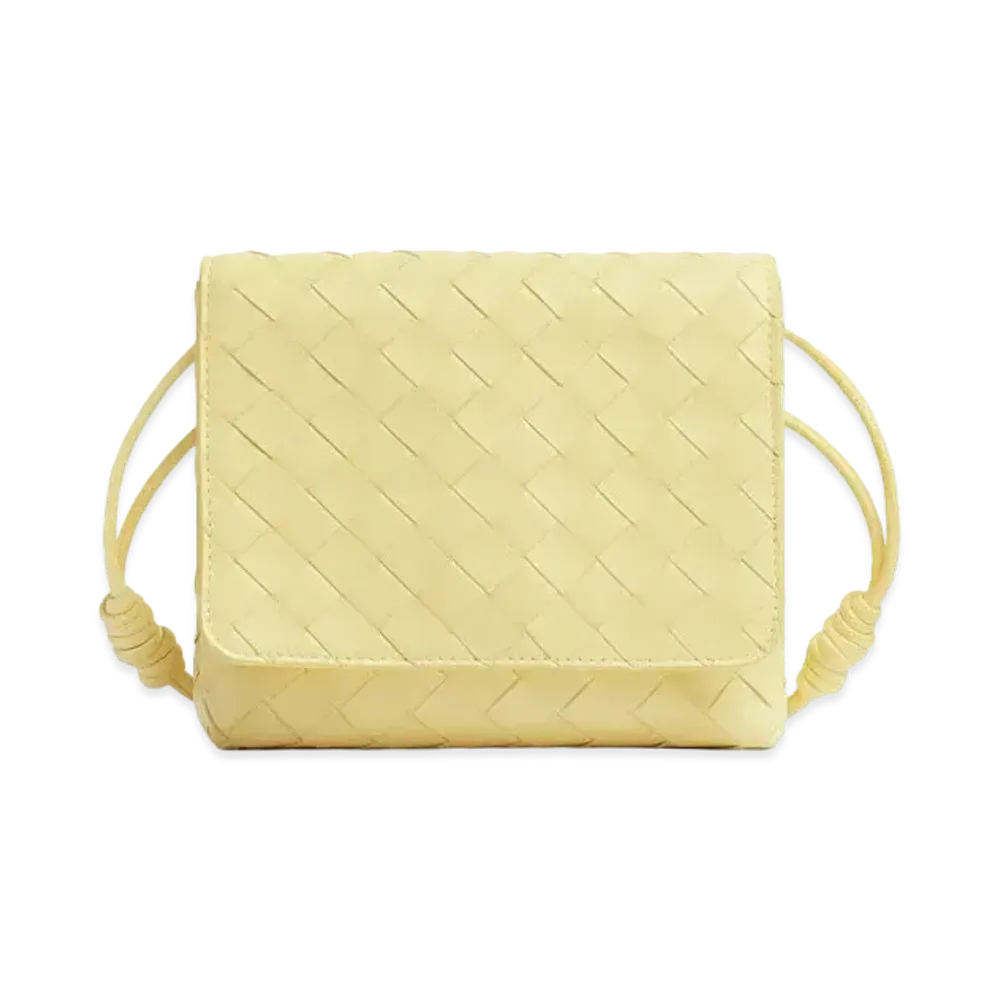 Bottega Veneta Intrecciato Woven Mini Crossbody Bag "Icecream"