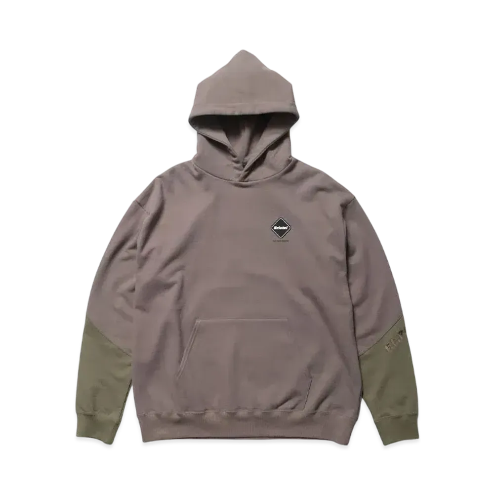 F.C.Real Bristol Panel Baggy Sweat Hoodie "Light Brown"