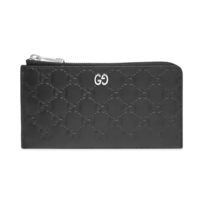 GUCCI Signature Leather Zip Wallet "Black"