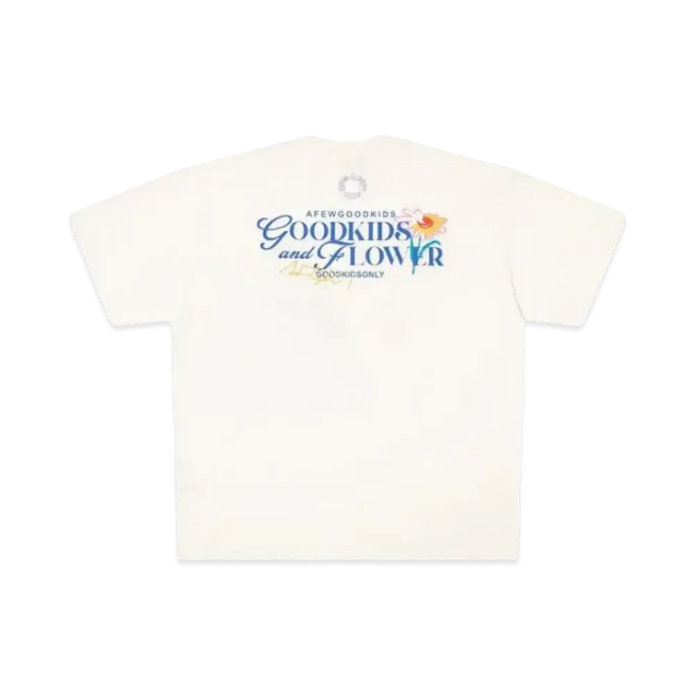A FEW GOOD KIDS Flower Tee "Off White"