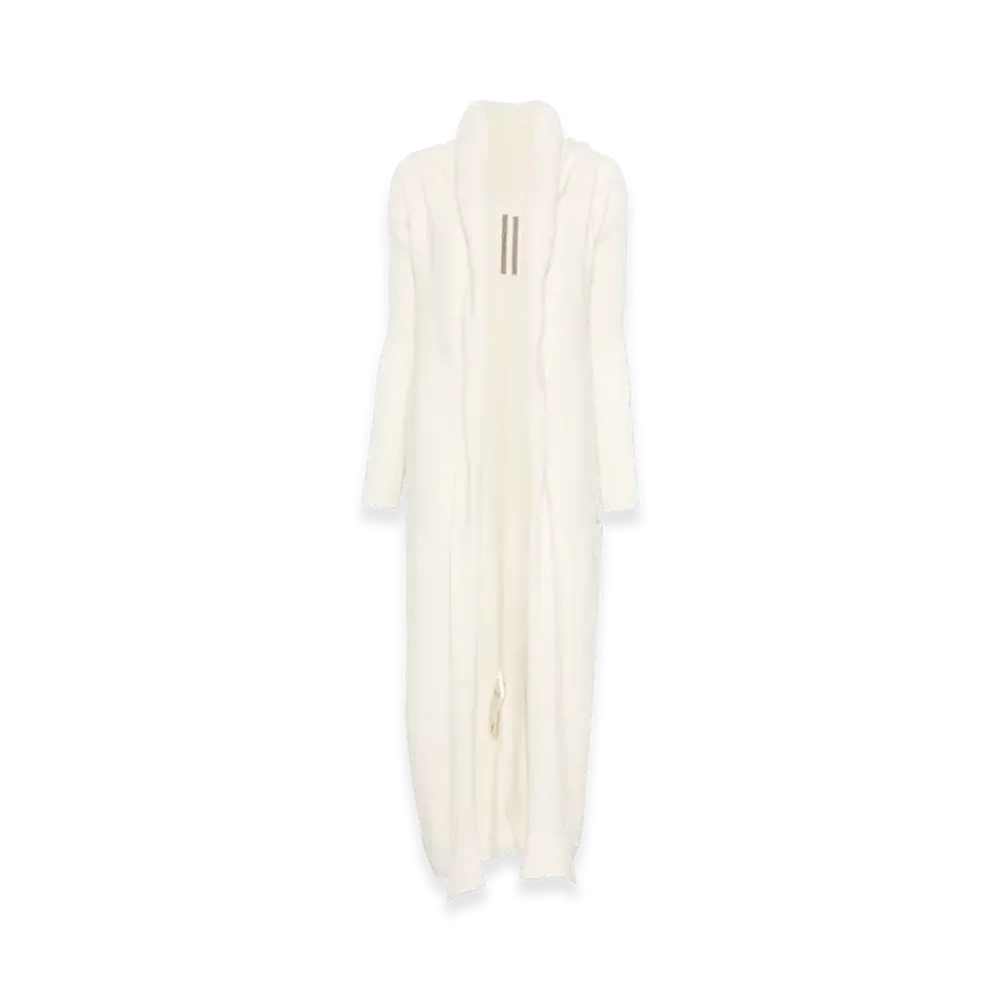 Rick Owens Women's Long Alpaca Cardigan "White"