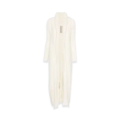 Rick Owens Women's Long Alpaca Cardigan "White"